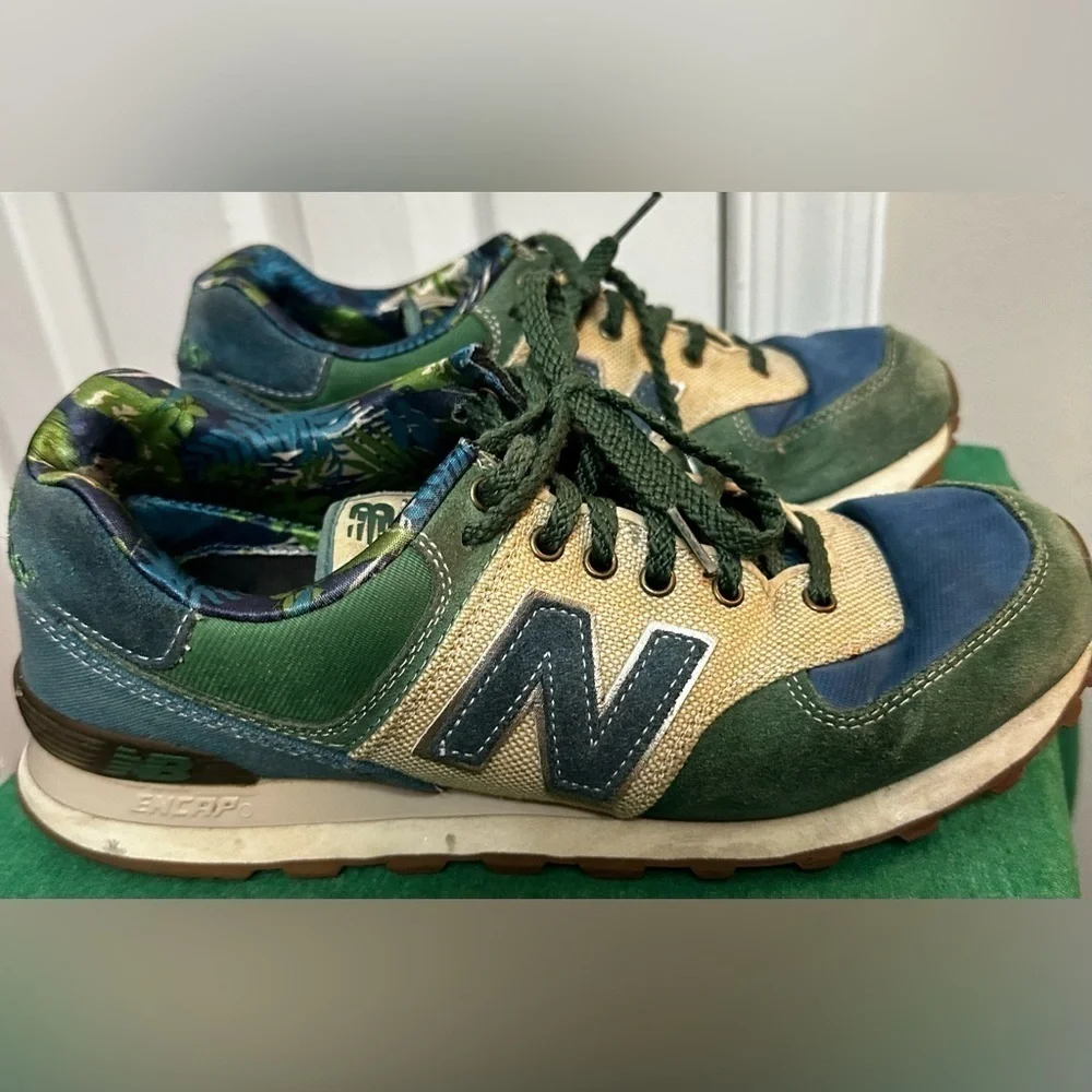 New Balance 574 Encap Men’s Rare floral athletic shoes - Picture 2 of 14